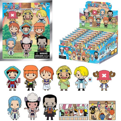 One Piece Series 7 3D Foam Bag Clip Display Case of 24