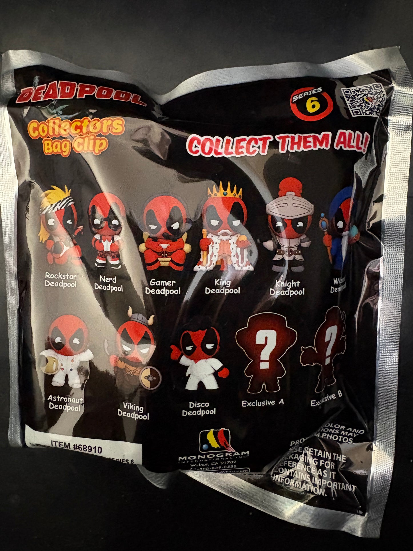 Deadpool collectible bag clip series 6