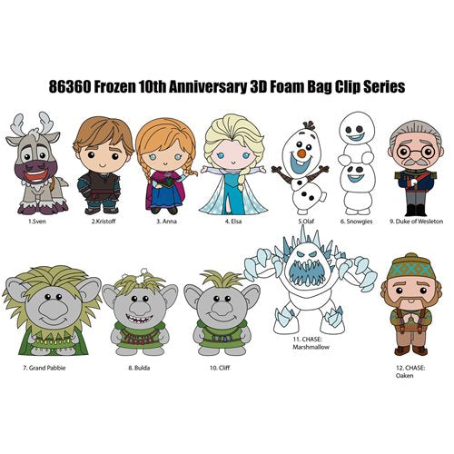 Frozen 10th Anniversary 3D Foam Bag Clip