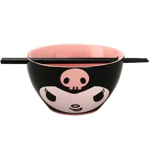 Kuromi 20 oz. Ceramic Ramen Bowl with Chopsticks