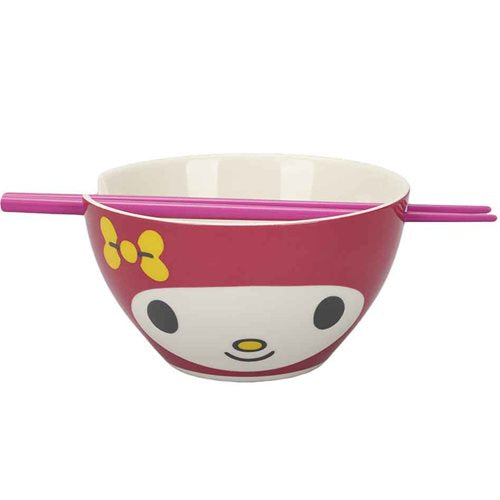 My Melody 20 oz. Ceramic Ramen Bowl with Chopsticks