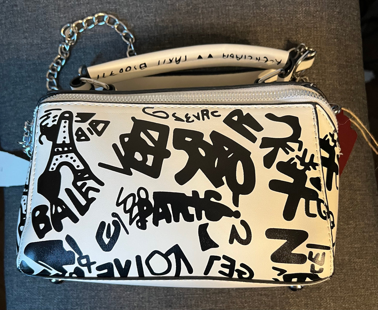 Graffiti Crossbody handbag white