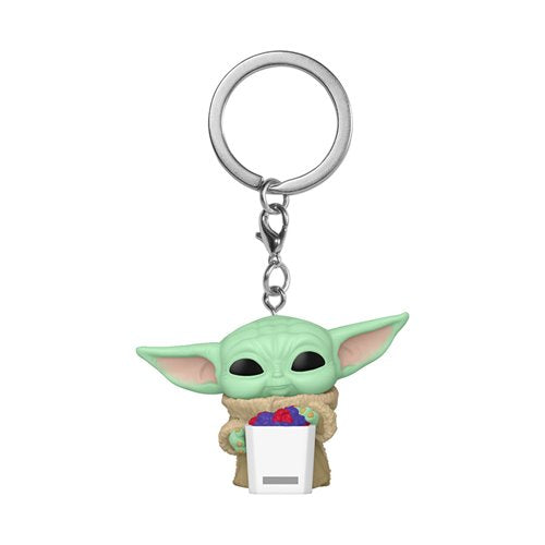 Star Wars: The Mandalorian and Grogu Grogu with Snack Funko Pocket Pop! Key Chain