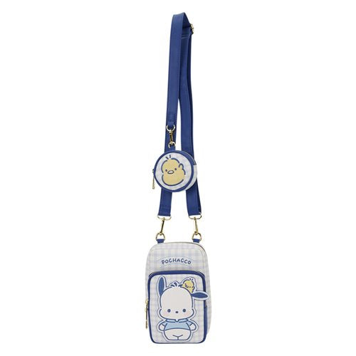 Sanrio Pochacco Gingham Crossbody Sling Bag with Coin Bag