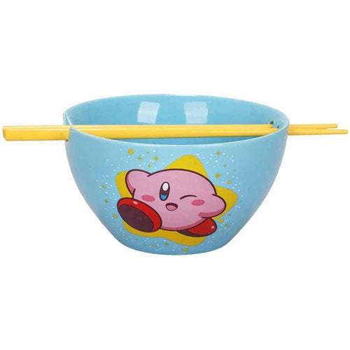 Kirby 20 oz Ceramic Ramen Bowl with Chopsticks