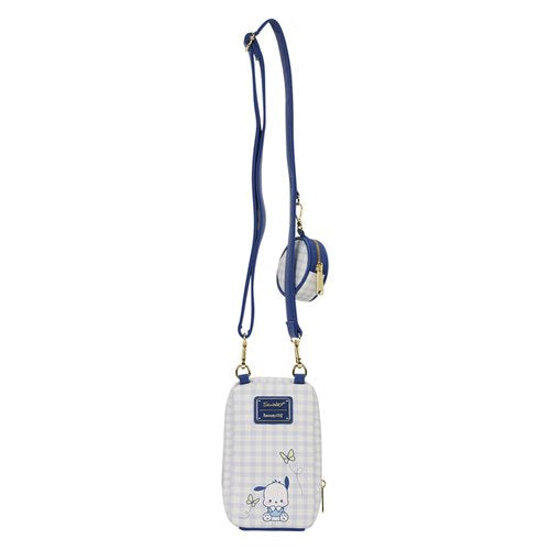 Sanrio Pochacco Gingham Crossbody Sling Bag with Coin Bag