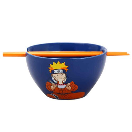 Naruto Character Pose 20 oz. Ceramic Ramen Bowl with Chopsticks