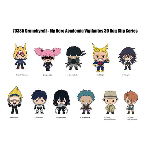 My Hero Academia Vigilantes 3D Foam Bag Clip Display Case of 24