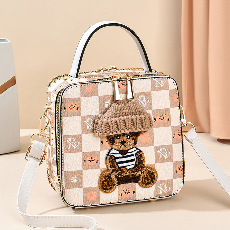 Plush Bear Square Cross body bag/Purse