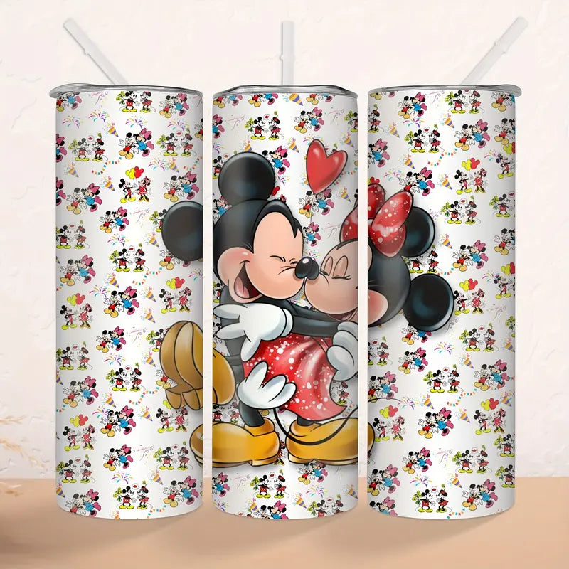 Mickey Minnie Kiss 20 ounce Tumbler with Straw