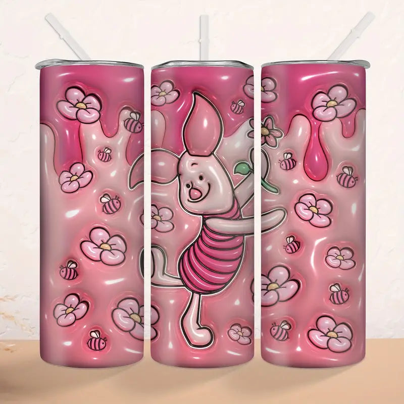 Piglet design 20 ounce Tumbler with Straw