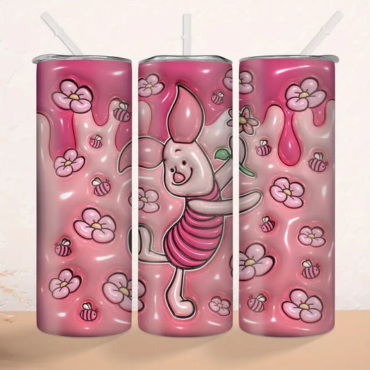 Piglet design 20 ounce Tumbler with Straw