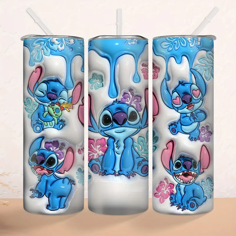 Stitch Light Blue 20 ounce Tumbler with Straw